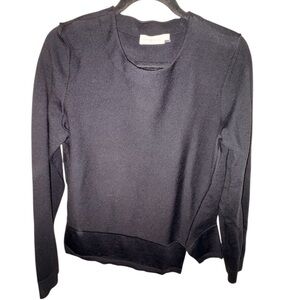 Tory Burch Black Asymmetrical Luxury Pullover Sweater